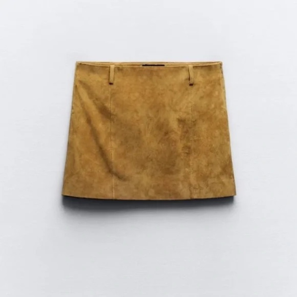 Zara 100% Leather Mini Skirt